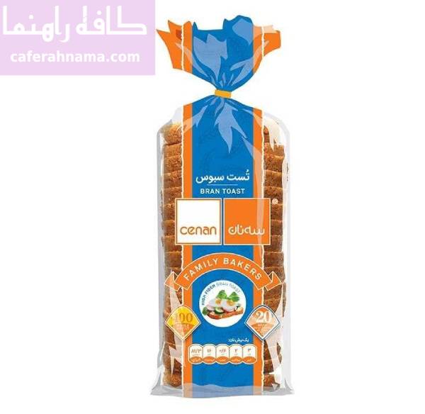نان تست سبوس سه نان مقدار 530 گرم