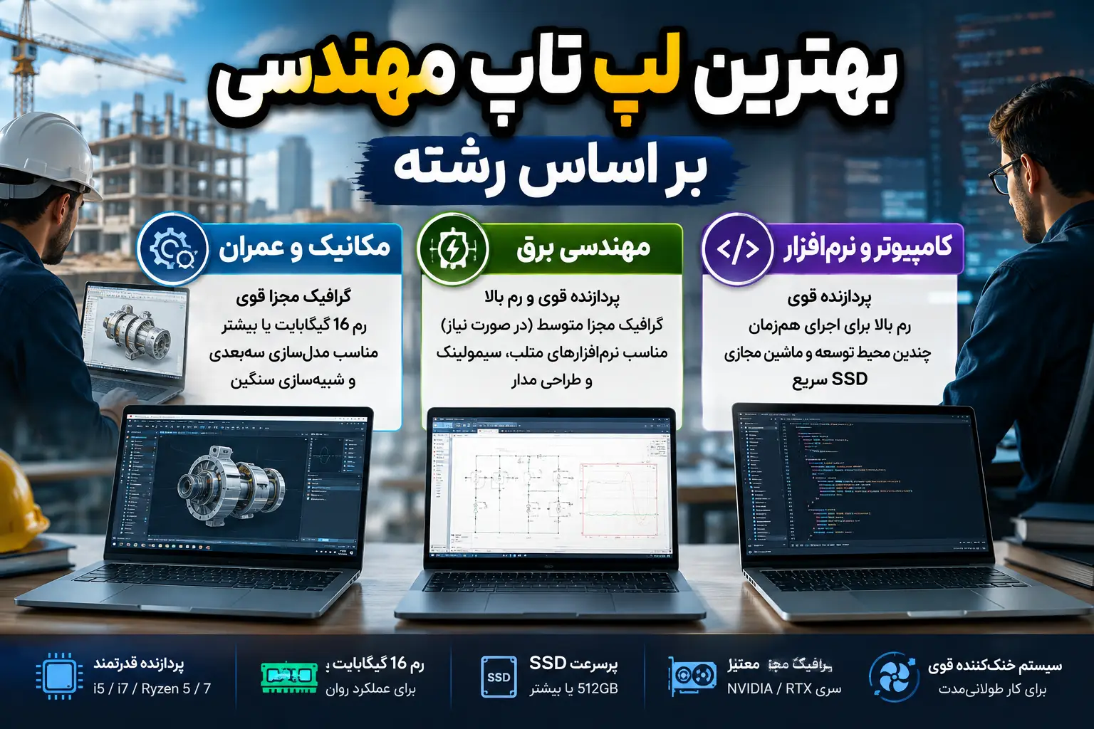 بهترین لپ تاپ مهندسی بر اساس رشته