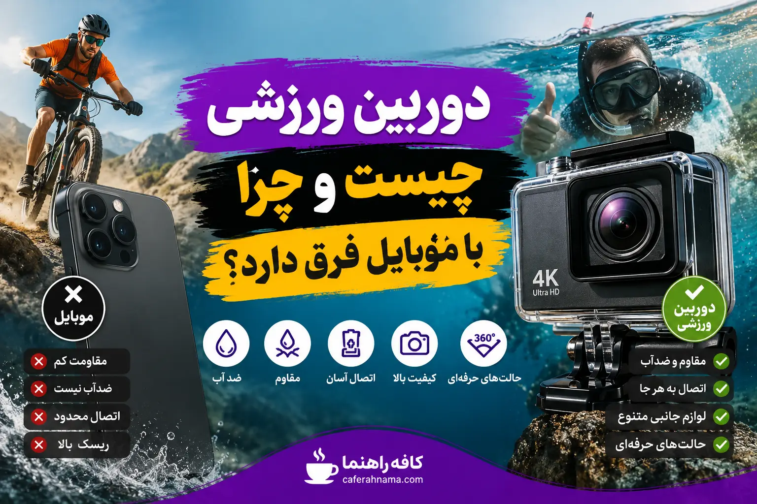 دوربین ورزشی چیست و چرا با موبایل فرق دارد؟