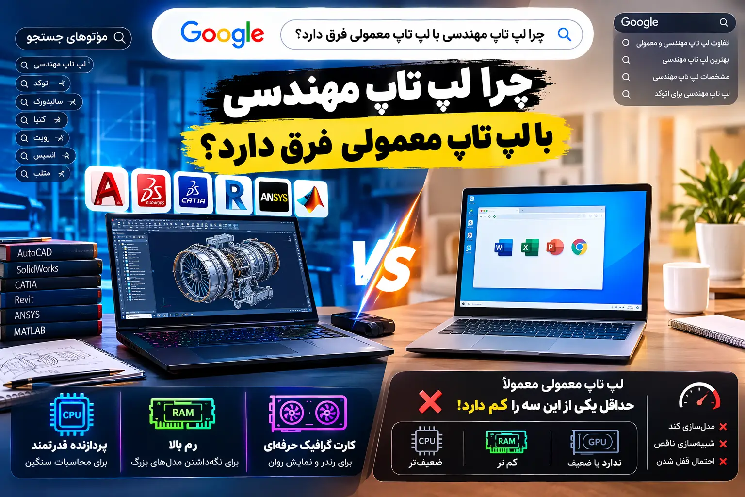 چرا لپ تاپ مهندسی با لپ تاپ معمولی فرق دارد؟