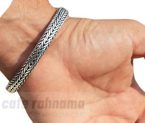 قیمت خرید دستبند مردانه نقره 