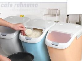بهترین ظرف سطل برنج (جا برنجی) مقایسه ۴ مدل پرفروش ظرف و سطل برنج ، جا برنجی