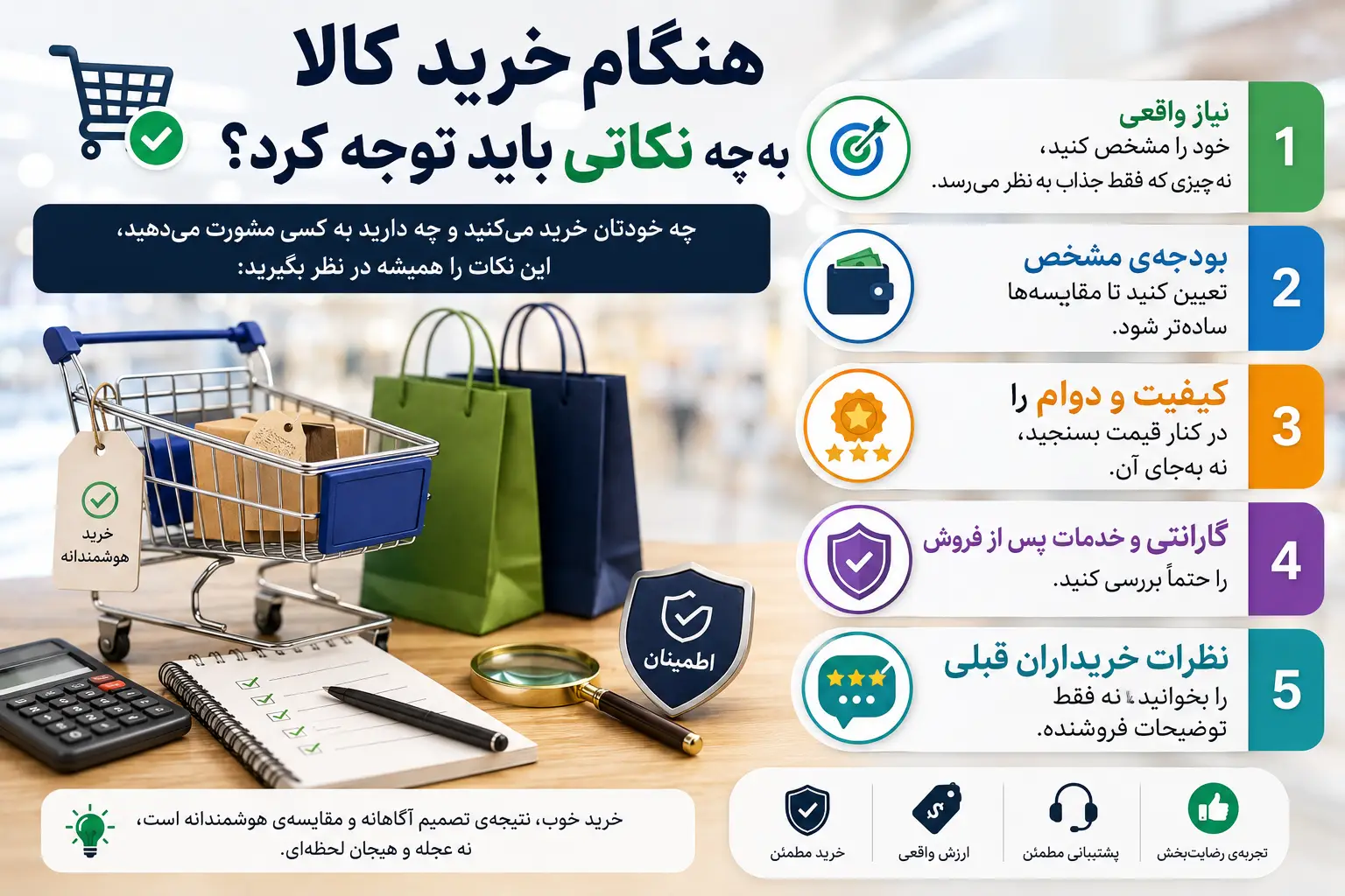 هنگام خرید کالا به چه نکاتی باید توجه کرد؟