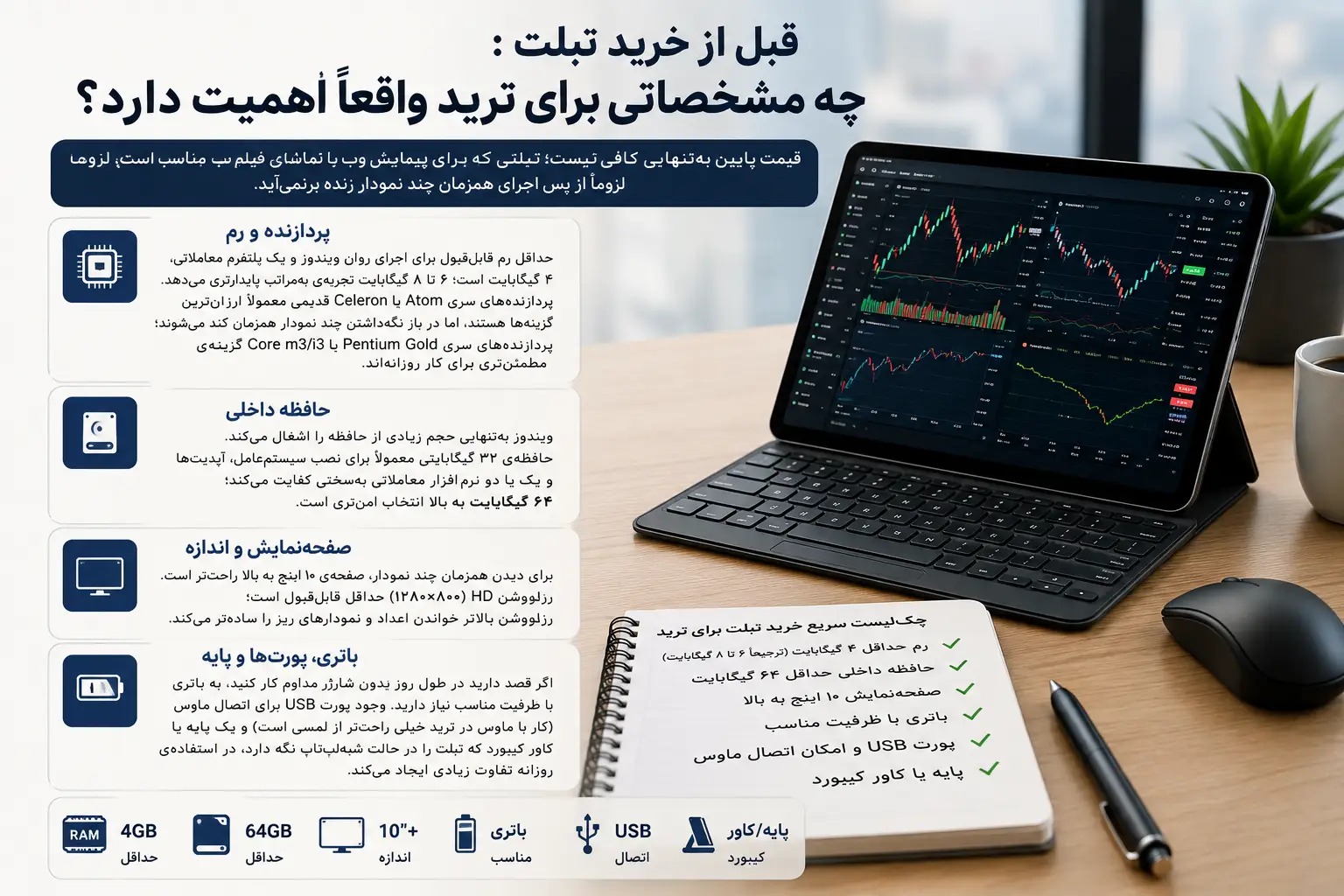 قبل از خرید: چه مشخصاتی برای ترید واقعاً اهمیت دارد؟